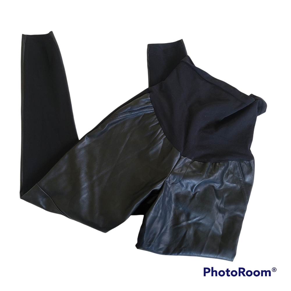 NWOT A Pea in the Pod Faux Leather Leggings